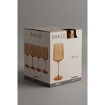 Rakle Palermo 4'lü Kadeh Seti Amber 430 Cc