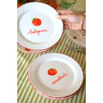 Rakle Pomodoro Stoneware 4'lü Meze Tabağı Seti 21 Cm