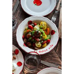 Rakle Pomodoro Stoneware 4'lü Yemek Tabağı Seti 23 Cm