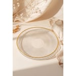 Rakle Splendid Gold Cam 4'lü Pasta Tabağı Seti 21 Cm