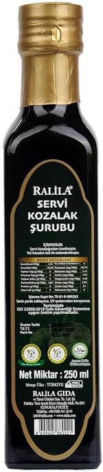 Ralila Servi Kozalak Şurubu 250 ml (Çocuklara özel yumuşak içim)