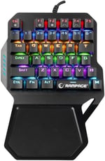 Rampage KB-R77 PALM USB Rainbow Backlight Outemu Blue Switch Mekanik 36 Tuşlu Mini Gaming Oyuncu Klavyesi