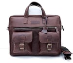 Randy Eskitme Taba Unisex Hakiki Deri Evrak&Laptop Çantası