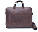 Randy Eskitme Taba Unisex Hakiki Deri Evrak&Laptop Çantası
