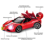 Rastar Ferrari uzaktan kumandalı araba, 1: 14 Ferrari 458, Special A, kırmızı oyuncak araba – Cabrio, otomatik açma/kapama