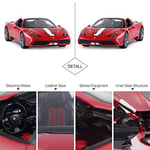 Rastar Ferrari uzaktan kumandalı araba, 1: 14 Ferrari 458, Special A, kırmızı oyuncak araba – Cabrio, otomatik açma/kapama