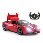 Rastar Ferrari uzaktan kumandalı araba, 1: 14 Ferrari 458, Special A, kırmızı oyuncak araba – Cabrio, otomatik açma/kapama