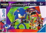 Ravensburger, 3x49p Puzzle Sonic, Çocuk Puzzle