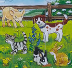 Ravensburger 60467 Puz Çayırda Hayvanlar, 15 Parça