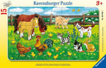 Ravensburger 60467 Puz Çayırda Hayvanlar, 15 Parça