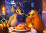 Ravensburger Disney 1000 Parça Leydi ve Sokak Köpeği Puzzle