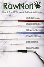 RawNori 2 İçme Saman Temizleme Fırçası UZUN - Paslanmaz Çelik İçecek Pipetleri için Kıl Temizleyici Cam Yıkama İçin Ağır Hizmet Fırçaları Silikon Metal Pipetler Çaydanlık Bacalı Mini Mikro Şişe