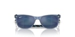 Ray-Ban Junior RJ9052S Yeni Wayfarer Güneş Gözlüğü, Opal Mavi/Mavi Aynalı Mavi, 47 mm