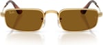 Ray-Ban RB 3927 00133 54 A$AP ROCKY Unisex Dikdörtgen Gold Metal Güneş Gözlüğü