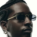 Ray-Ban RB 3927 00133 54 A$AP ROCKY Unisex Dikdörtgen Gold Metal Güneş Gözlüğü