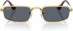 Ray-Ban RB 3927 001R5 54 A$AP ROCKY Unisex Dikdörtgen Gold Metal Güneş Gözlüğü