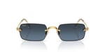 Ray-Ban RB 3928 001S2 54 A$AP ROCKY Unisex Dikdörtgen Gold Aynalı Metal Güneş Gözlüğü