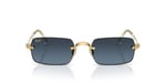 Ray-Ban RB 3928 001S2 54 A$AP ROCKY Unisex Dikdörtgen Gold Aynalı Metal Güneş Gözlüğü