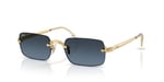 Ray-Ban RB 3928 001S2 54 A$AP ROCKY Unisex Dikdörtgen Gold Aynalı Metal Güneş Gözlüğü