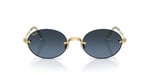 Ray-Ban RB 3929 001S2 54 A$AP ROCKY Unisex Oval Gold Aynalı Metal Güneş Gözlüğü
