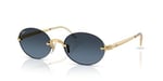 Ray-Ban RB 3929 001S2 54 A$AP ROCKY Unisex Oval Gold Aynalı Metal Güneş Gözlüğü
