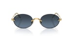 Ray-Ban RB 3929 001S2 54 A$AP ROCKY Unisex Oval Gold Aynalı Metal Güneş Gözlüğü