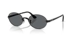 Ray-Ban RB 3929 00281 54 A$AP ROCKY Unisex Polarize Oval Siyah Metal Güneş Gözlüğü