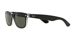 Ray-Ban RB2132 Yeni Wayfarer Kare Güneş Gözlüğü, Şeffaf/Polarize Yeşil üzerine Siyah, 55 mm
