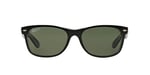 Ray-Ban RB2132 Yeni Wayfarer Kare Güneş Gözlüğü, Şeffaf/Polarize Yeşil üzerine Siyah, 55 mm