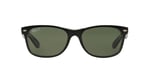 Ray-Ban RB2132 Yeni Wayfarer Kare Güneş Gözlüğü, Şeffaf/Polarize Yeşil üzerine Siyah, 55 mm