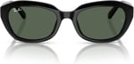 Ray-Ban RJ9081S Kelebek Güneş Gözlüğü, Siyah/Koyu Yeşil, 48 mm