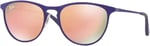 Ray-Ban Unisex Çocuk Güneş Gözlükleri 0RJ JUNIOR ERIKA METAL 252/2Y 50, Kahverengi,
