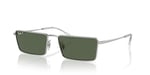 Ray-Ban Unisex Güneş Gözlüğü Gümüş Çerçeve, Mavi Lensler, 59MM