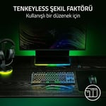 Razer Huntsman V3 X Tenkeyless (Mor Anahtar) - Espor için Optik Klavye - Sayısal Tuş Takımı Tasarımı Yok - Programlanabilir Tuşlar - RGB Teknolojil - Seçenekler: Mini, Tenkeyless, TR Düzeni, US Düzeni