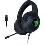 Razer Kraken V3 X Kablolu USB Oyun Kulaklığı: Hafif Yapı - Triforce 40mm Sürücüler - HyperClear Kardioid Mikrofon - 7.1 Surround Ses - Chroma RG - Seçenekler: Kraken V3 X, Kraken V3 HyperSense, Kraken