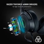 Razer Kraken V3 X Kablolu USB Oyun Kulaklığı: Hafif Yapı - Triforce 40mm Sürücüler - HyperClear Kardioid Mikrofon - 7.1 Surround Ses - Chroma RG - Seçenekler: Kraken V3 X, Kraken V3 HyperSense, Kraken