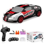 RC Drift Araba Uzaktan Kumanda Araba 2.4GHz 1:24 Ölçekli 4WD 15KM/H Yüksek Hızlı Model Araç LED Işıkları Sürüklenen Lastik Yarışı Spor Oyuncak Araba Yetişkin Erkek Kız Çocuklar için Hediye 2 Adet Şarj