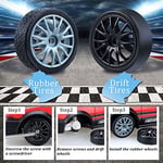 RC Drift Araba Uzaktan Kumanda Araba 2.4GHz 1:24 Ölçekli 4WD 15KM/H Yüksek Hızlı Model Araç LED Işıkları Sürüklenen Lastik Yarışı Spor Oyuncak Araba Yetişkin Erkek Kız Çocuklar için Hediye 2 Adet Şarj