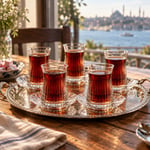 RCR Timeless 6'lı Çay Bardağı Seti 140 ml Şeffaf