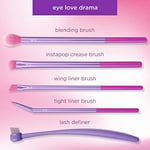 Real Techniques Eye Love Drama Makyaj Fırça Seti, Profesyonel Göz Fırçası Seti, Yumuşak Kıllar, Göz Farı, Kaş, Karıştırma, Fan ve Kirpik için Kozmetik Fırçalar, 5 Parça Set