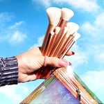 Real Techniques Wanderer makyaj fırçası seti, birinci sınıf ve profesyonel fırça seti, yumuşak kıllar, fondöten, pudra, göz farı, allık, bronzlaştırıcı ve kapatıcı için, 9 parçalı set