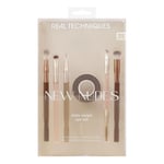 REAL TECHNIQUES Yeni Nudes Daily Swipe Göz Seti, Göz Farı, Liner, Brows, Makyaj Bant, Doğal veya Dumanlı Makyaj Görünümü için, sentetik parıltılar, zulüm içermeyen ve vegan, 7 parça set