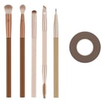 REAL TECHNIQUES Yeni Nudes Daily Swipe Göz Seti, Göz Farı, Liner, Brows, Makyaj Bant, Doğal veya Dumanlı Makyaj Görünümü için, sentetik parıltılar, zulüm içermeyen ve vegan, 7 parça set