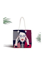 RealHomes Pop Art Mujer Elegante Tasarımlı Dijital Baskılı Fermuarlı Kumaş Çanta Canta-3360, CANTA-3360