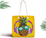 RealHomes Summer Ananas Tasarımlı Fermuarlı Modern Kumaş Çanta Canta-3168, CANTA-3168