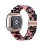 Reçine Bileklik Fitbit Versa 3 Bantlar/Fitbit Versa Sense Bantları ile Uyumlu, Kadın Erkek Hafif Bileklik Kayışı Paslanmaz Çelik Metal Tokalı