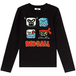 Red Ball Uzun Kol Çocuk Tişört Siyah Unisex Kesim