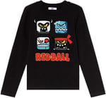 Red Ball Uzun Kol Çocuk Tişört Siyah Unisex Kesim