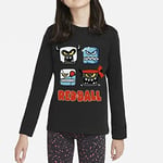 Red Ball Uzun Kol Çocuk Tişört Siyah Unisex Kesim