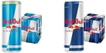 Red Bull Enerji İçeceği, Şekersiz, 250 ml (4'lü Paket, 4x250 ml) ve Red Bull Enerji İçeceği, 250 ml (4'lü Paket, 4x250 ml) Orijinal